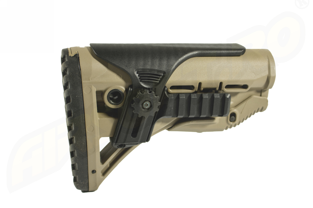 PAT PENTRU AR15 / M16 / M4 STYLE - SHOCK ABSORBING / RAIL - TAN